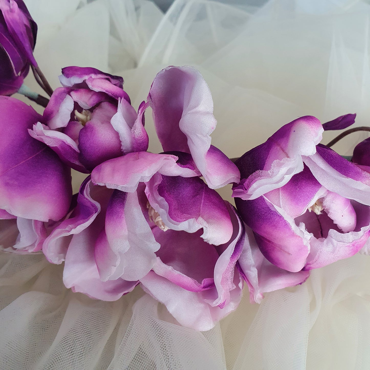 Majestic Magnolia: Handcrafted Silk Floral Headpiece