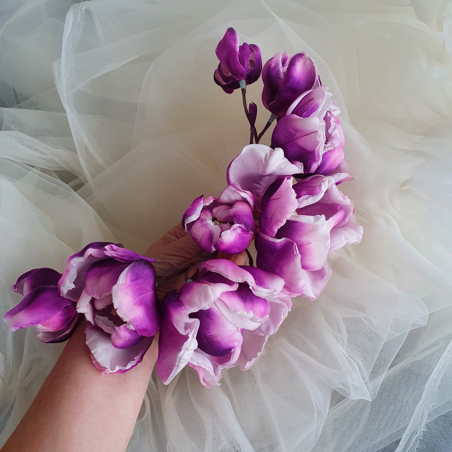 Majestic Magnolia: Handcrafted Silk Floral Headpiece