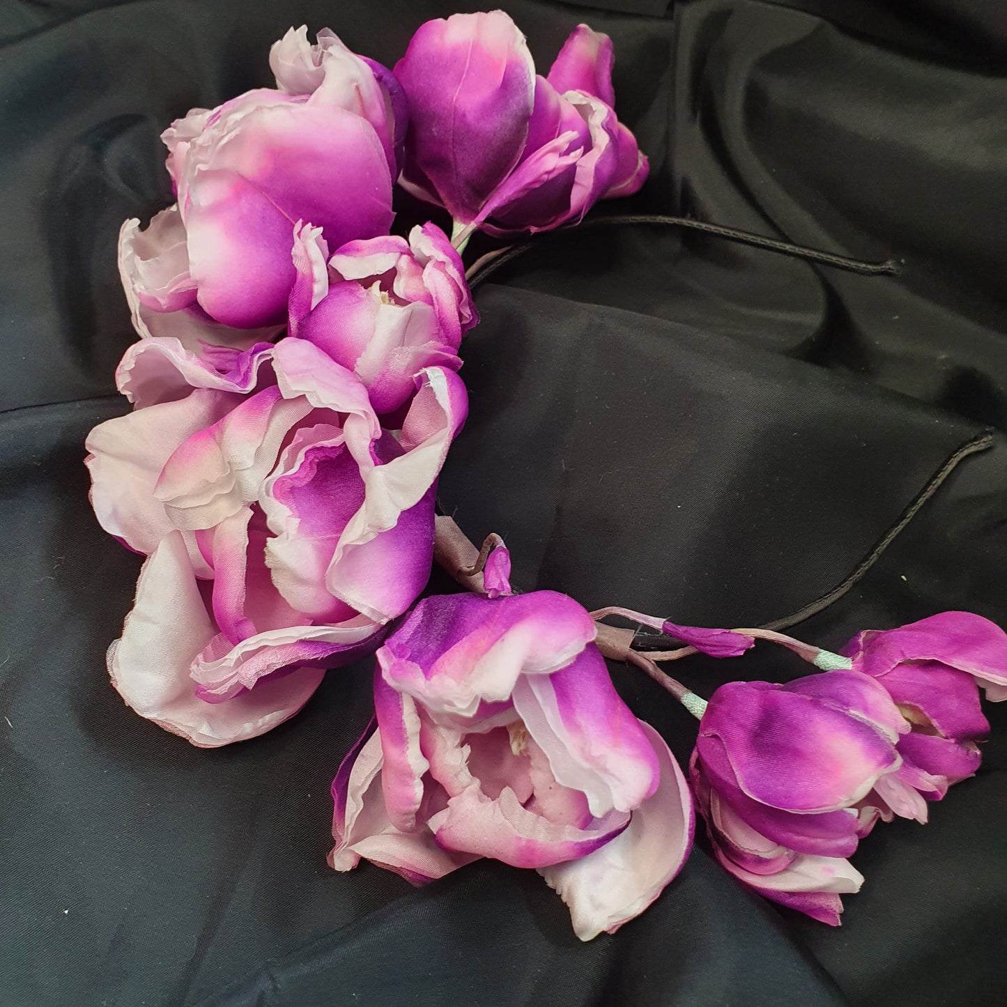 Majestic Magnolia: Handcrafted Silk Floral Headpiece