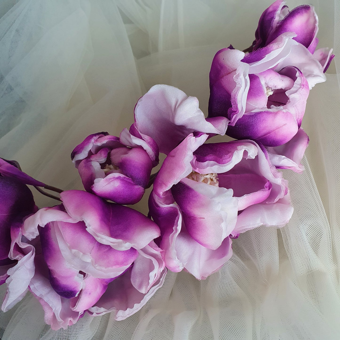 Majestic Magnolia: Handcrafted Silk Floral Headpiece